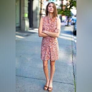 NWT Emerson Fry Sleeveless Abstract Print Mini Dress Open Back Detail Size 12